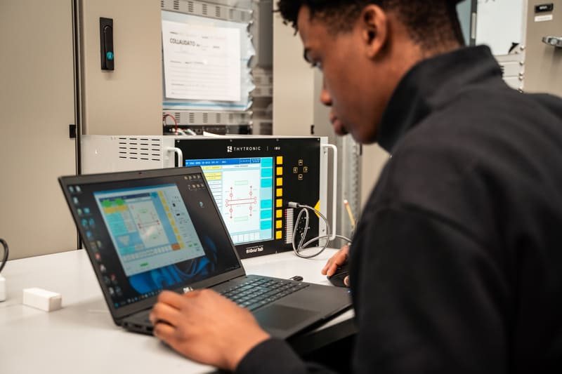 Technician working on a DIGIS system